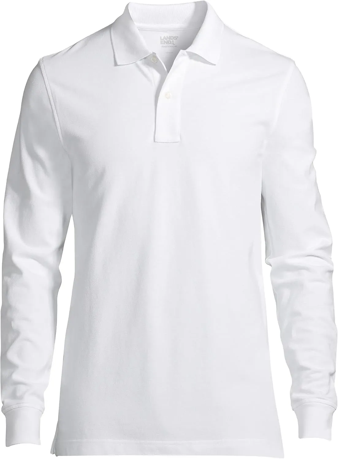 Lands' End Men's Comfort First Long Sleeve Solid Mesh Polo