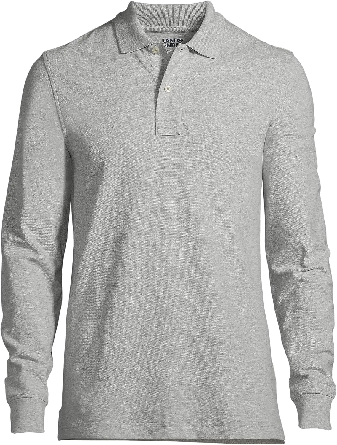 Lands' End Men's Comfort First Long Sleeve Solid Mesh Polo