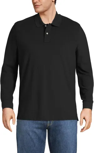 Lands' End Men's Comfort First Long Sleeve Solid Mesh Polo