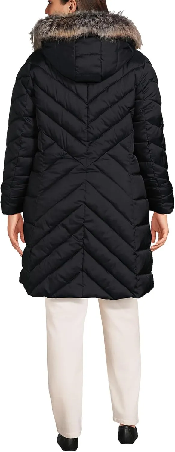 Lands' End Women's Insulated Cozy Fleece Lined Primaloft Coat
