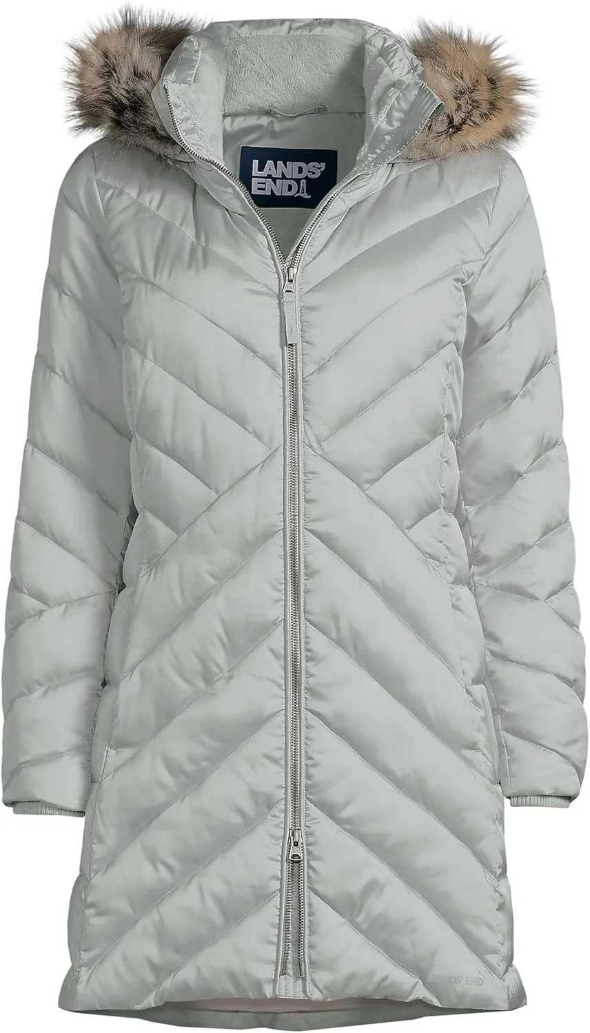 Lands' End Women's Insulated Cozy Fleece Lined Primaloft Coat