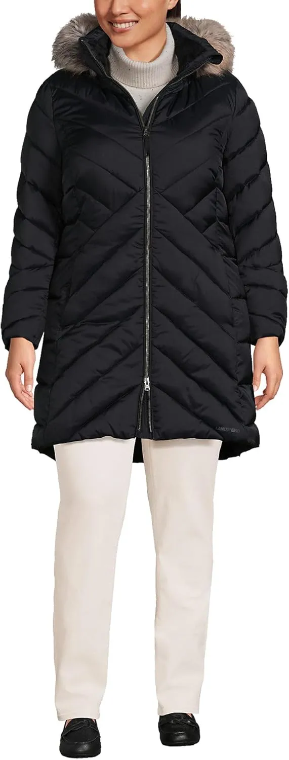Lands' End Women's Insulated Cozy Fleece Lined Primaloft Coat