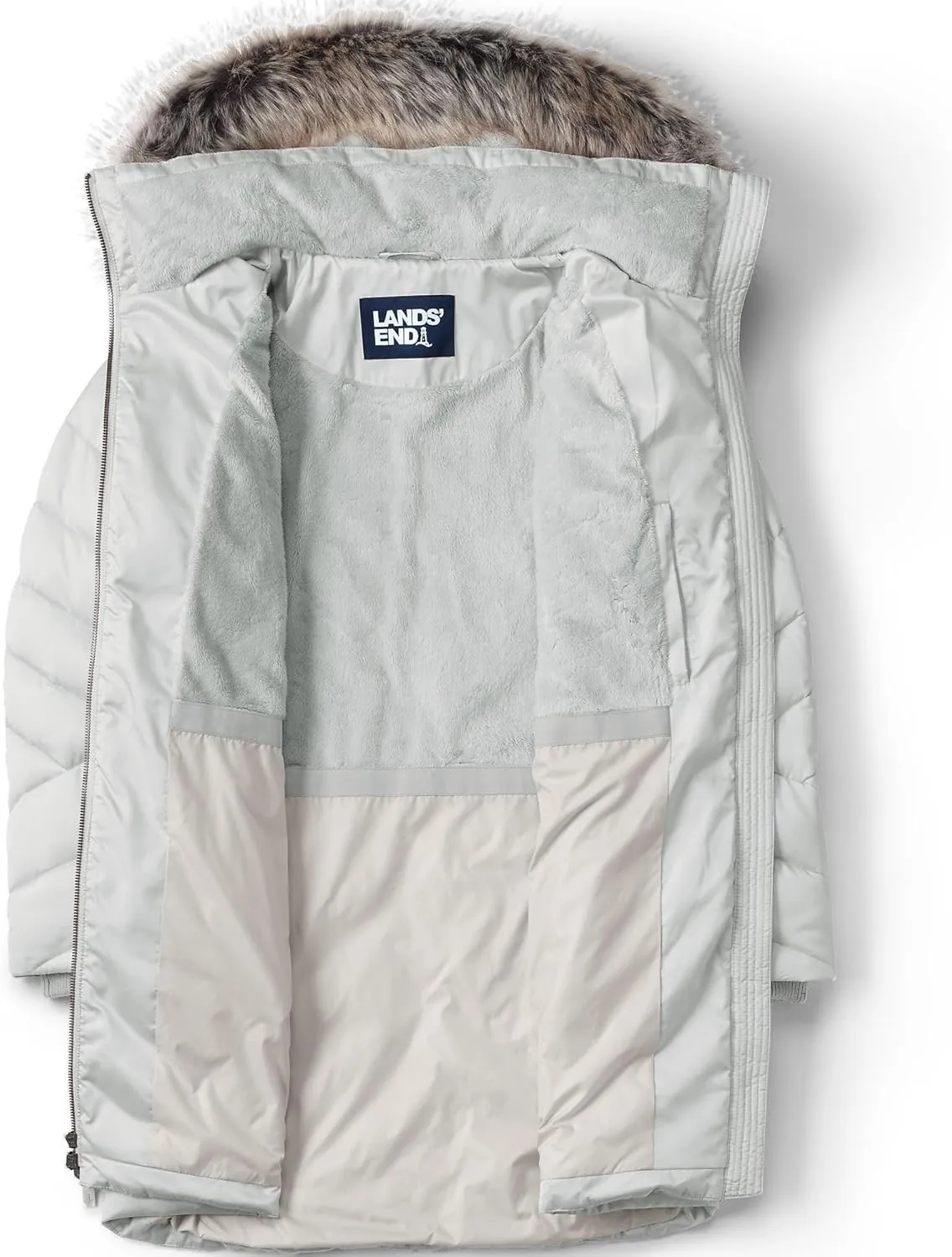 Lands' End Women's Insulated Cozy Fleece Lined Primaloft Coat