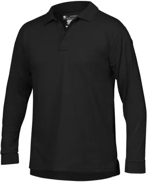 LAPG Men's Operator Tactical Long Sleeve Polo Shirt, Lightweight Anti-Wrinkle Moisture-Wicking Uniform Polo for Men
