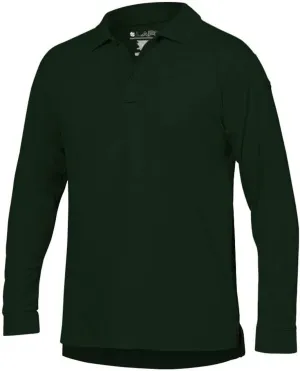 LAPG Men's Operator Tactical Long Sleeve Polo Shirt, Lightweight Anti-Wrinkle Moisture-Wicking Uniform Polo for Men