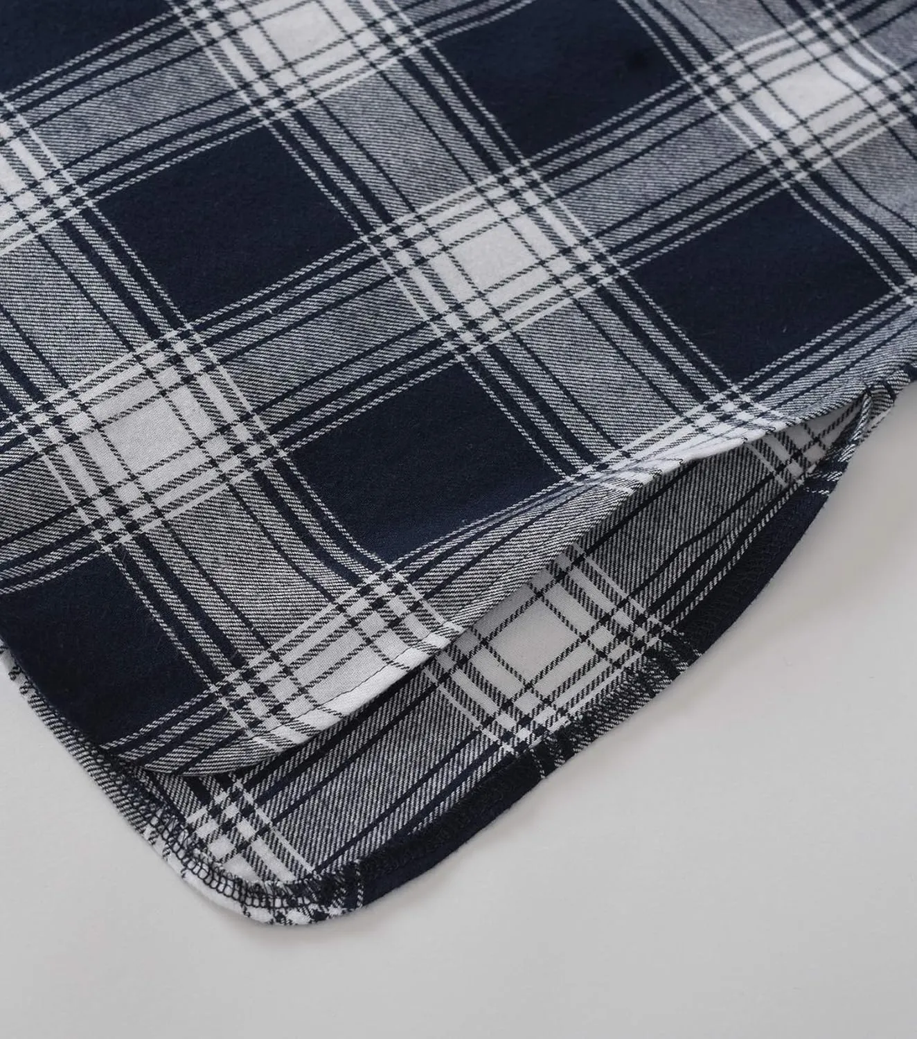 Latuza Men's Cotton Flannel Nightshirt Sleep Shirt