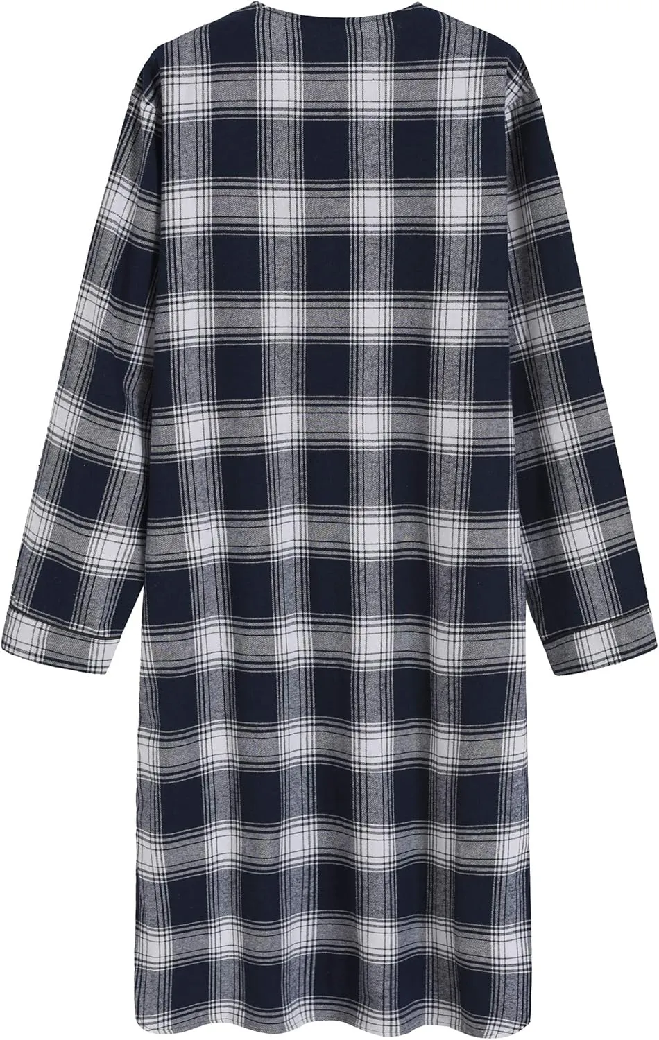 Latuza Men's Cotton Flannel Nightshirt Sleep Shirt
