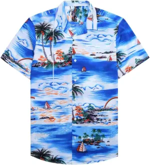 LCMTWX Mens Short Sleeve Button Down Shirts Mens Fashion and Leisure Color Matching Lapel Button Half Short Sleeve Shirts