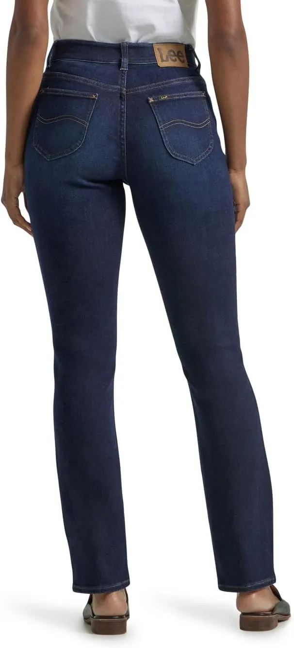 Lee Women's Petite Ultra Lux Comfort with Flex Motion Straight Leg Jean