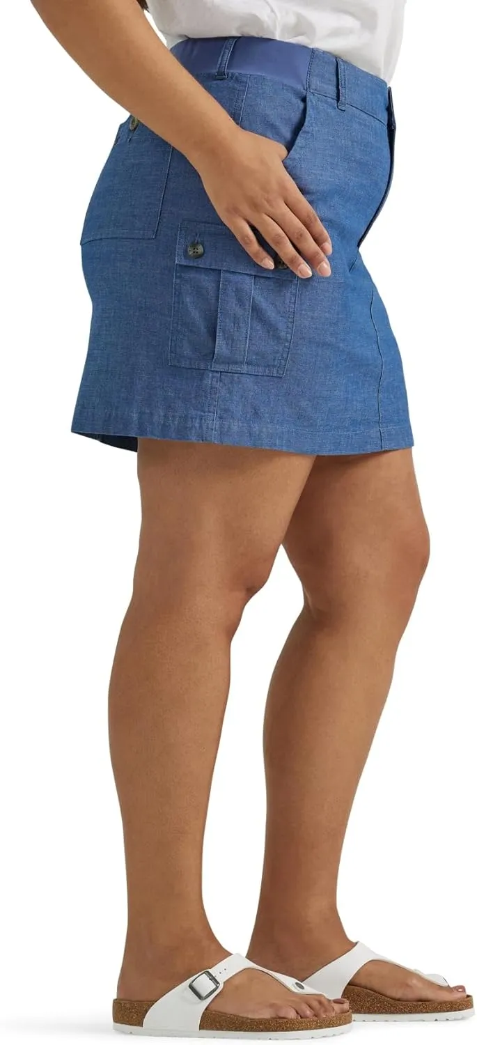 Lee Women's Plus Size Ultra Lux Comfort with Flex To Go Cargo Skort