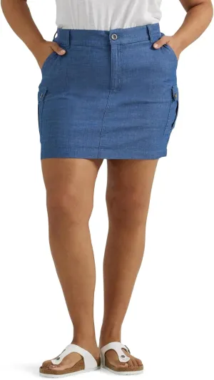 Lee Women's Plus Size Ultra Lux Comfort with Flex To Go Cargo Skort