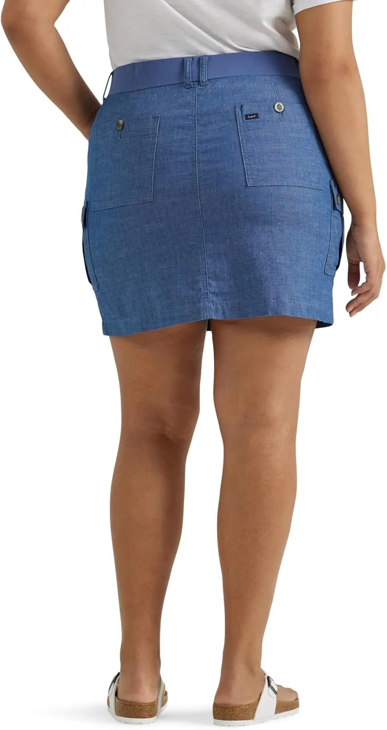 Lee Women's Plus Size Ultra Lux Comfort with Flex To Go Cargo Skort