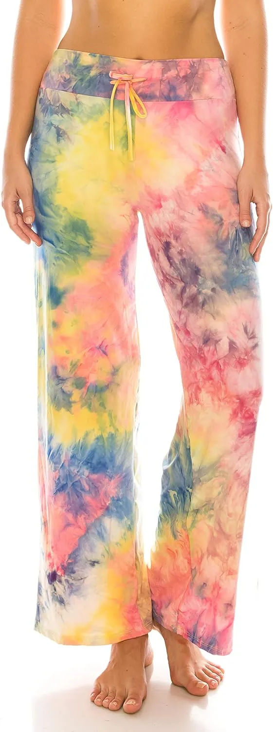 Leggings Depot Women's Casual Long Pajama Lounge Pants Drawstring Sleepwear-Print Design