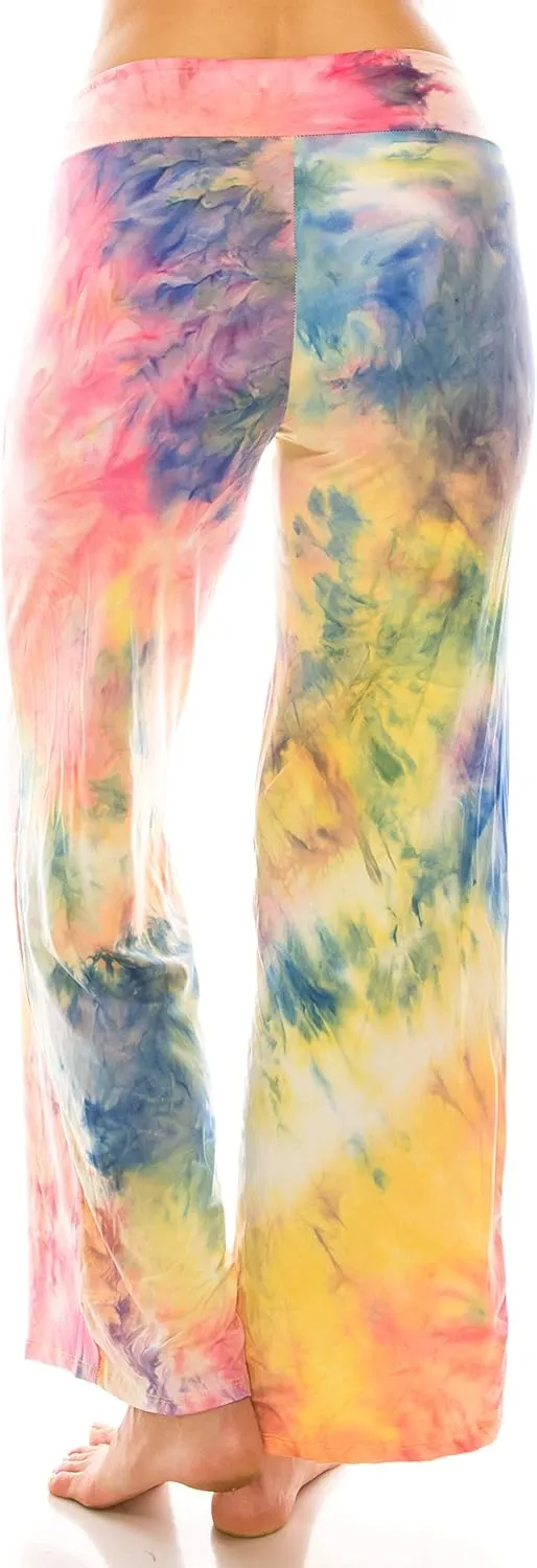 Leggings Depot Women's Casual Long Pajama Lounge Pants Drawstring Sleepwear-Print Design