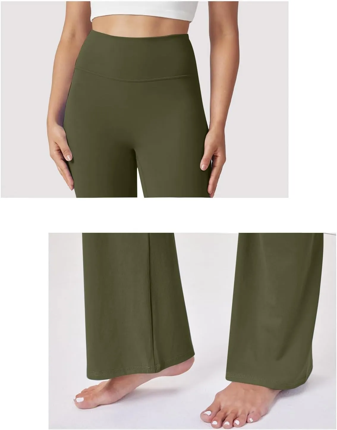 Leggings for Women Tummy Control Baggy High Waisted Flare Pants Athletic Stretch Yoga Lightweight Workout Pants