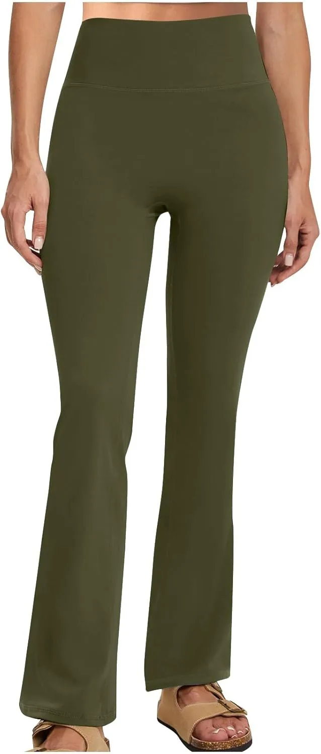 Leggings for Women Tummy Control Baggy High Waisted Flare Pants Athletic Stretch Yoga Lightweight Workout Pants