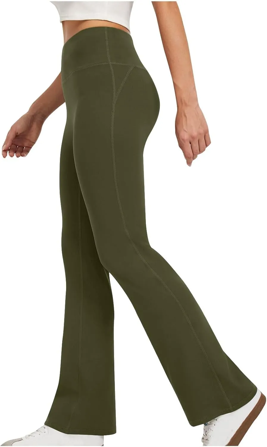 Leggings for Women Tummy Control Baggy High Waisted Flare Pants Athletic Stretch Yoga Lightweight Workout Pants