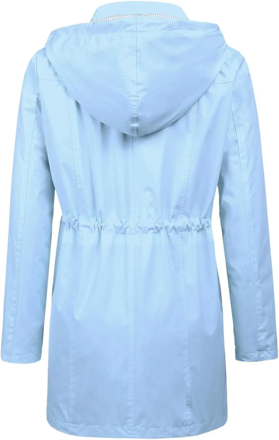 Lightweight Hooded Jacket Women 2024 Fall Fashion Zip up Button Long Sleeve Windbreaker Travel Lined Trench Coats