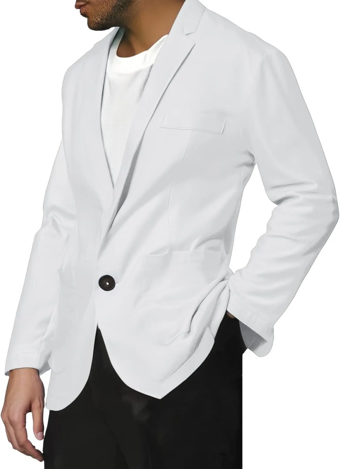 Linen Blazer Men Summer Casual Business Suit Jackets Lightweight Sports Linen Suit Jacket for Men