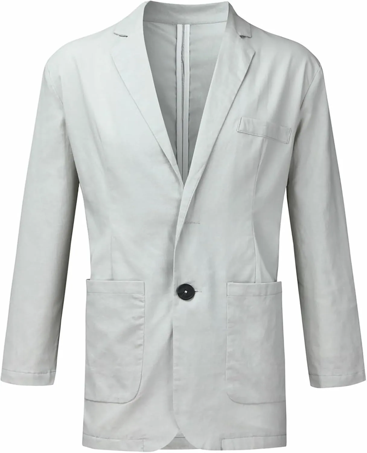 Linen Blazer Men Summer Casual Business Suit Jackets Lightweight Sports Linen Suit Jacket for Men