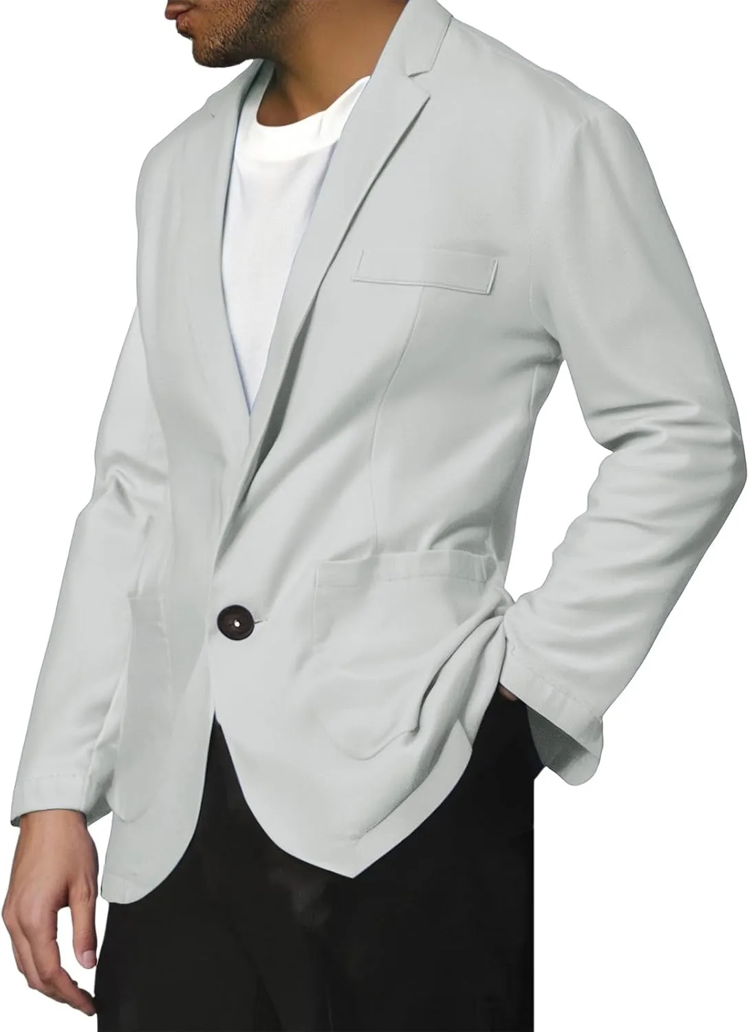 Linen Blazer Men Summer Casual Business Suit Jackets Lightweight Sports Linen Suit Jacket for Men
