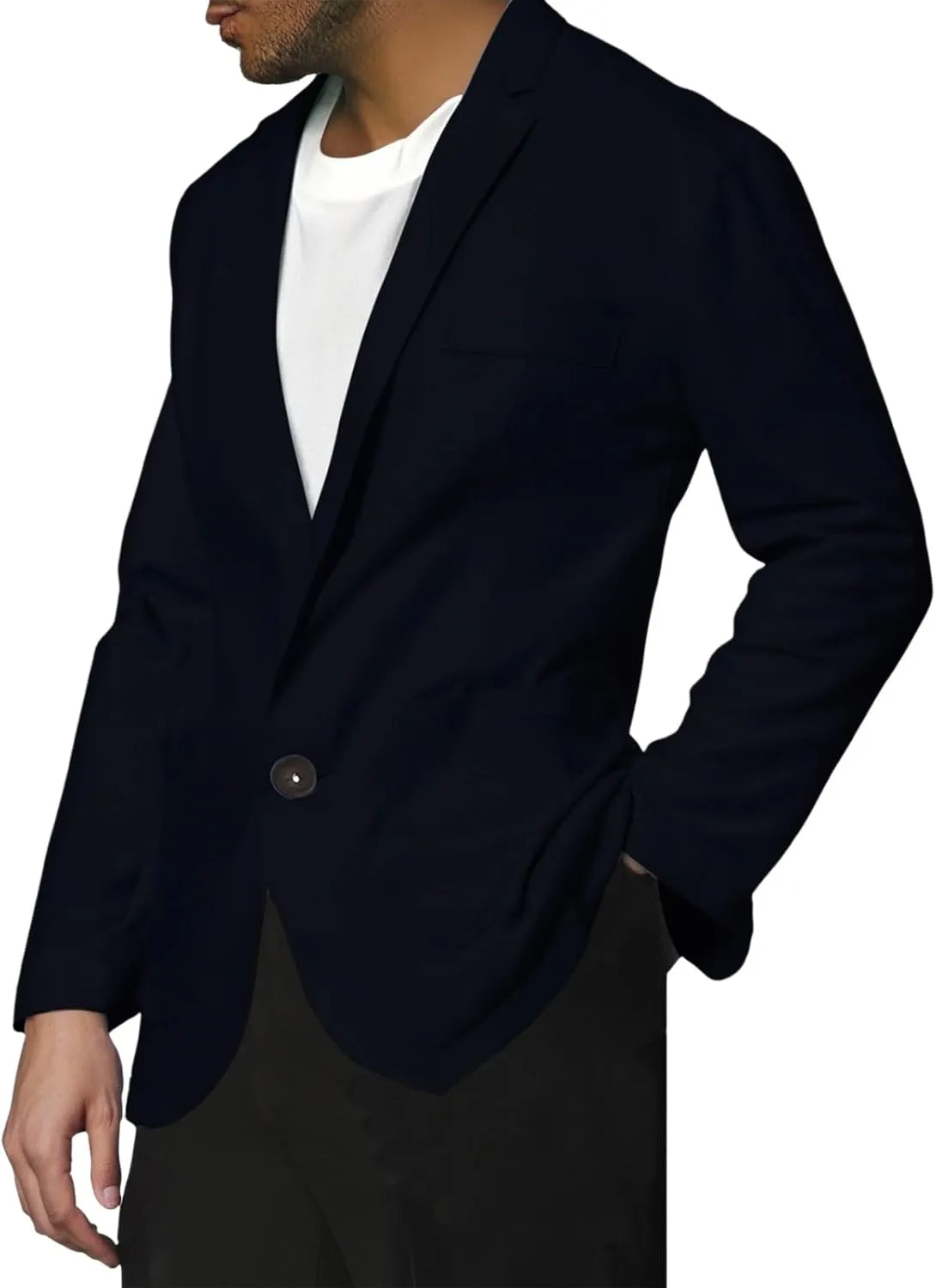 Linen Blazer Men Summer Casual Business Suit Jackets Lightweight Sports Linen Suit Jacket for Men