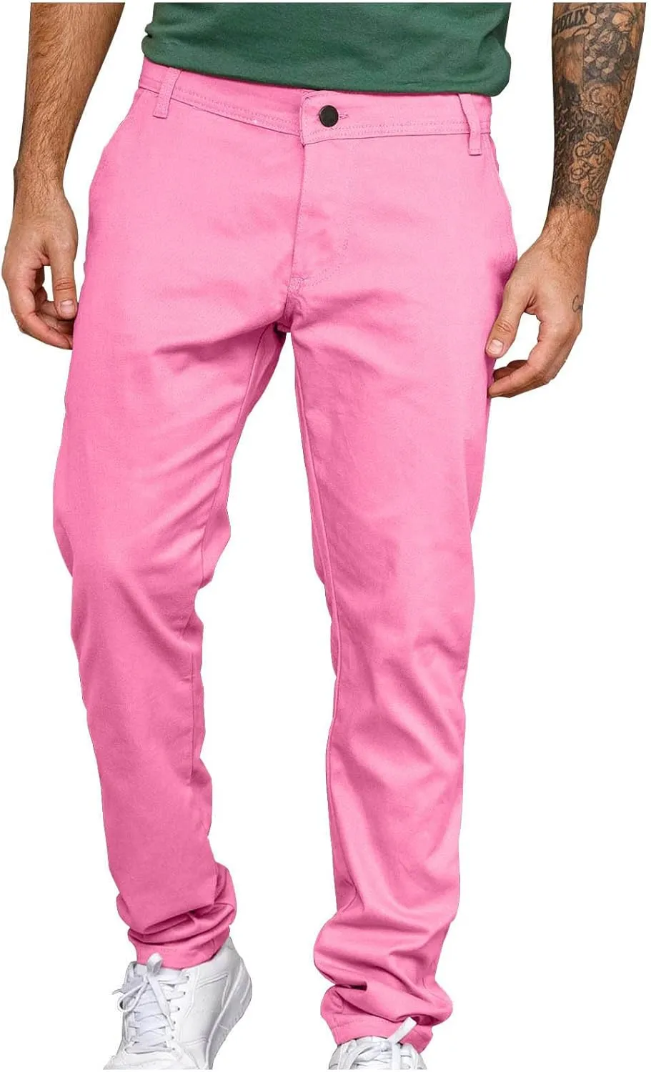 Linen Chino Pants Men Slim Fit Comfortable Breathable Stylish Business Casual Daily Office Travel Work Relaxed
