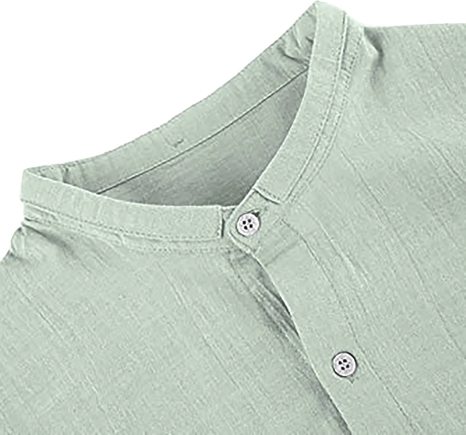 Linen Clothes,Long Sleeve Casual 2024 Plus Size Shirt Standing Collar Button Summer Trendy Blouse Top Tees