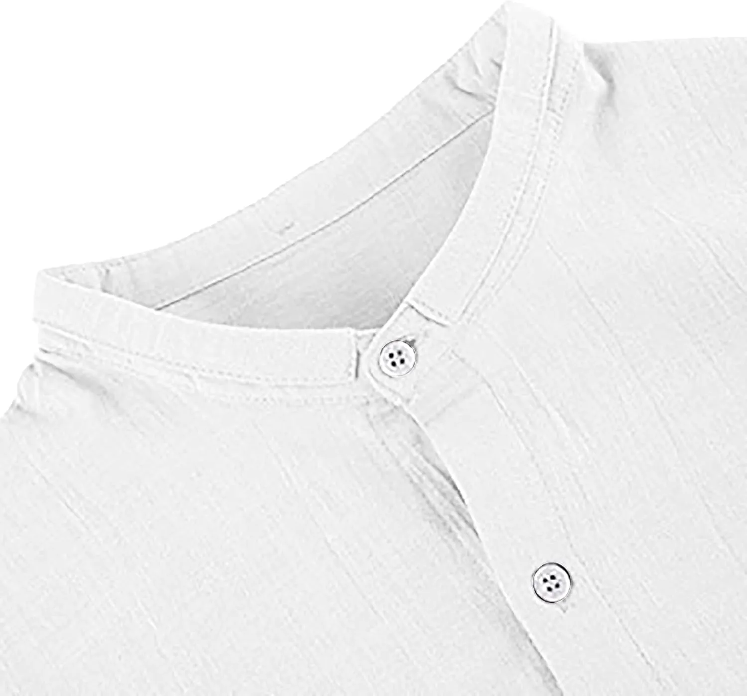 Linen Clothes,Long Sleeve Casual 2024 Plus Size Shirt Standing Collar Button Summer Trendy Blouse Top Tees