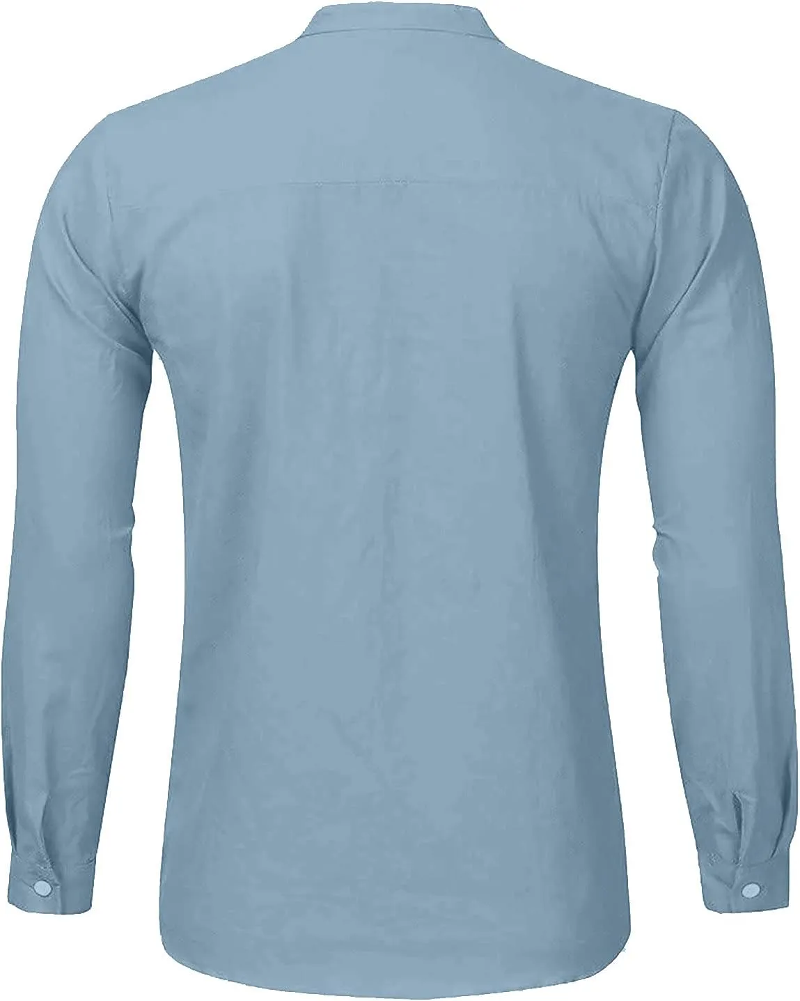 Linen Clothes,Long Sleeve Casual 2024 Plus Size Shirt Standing Collar Button Summer Trendy Blouse Top Tees