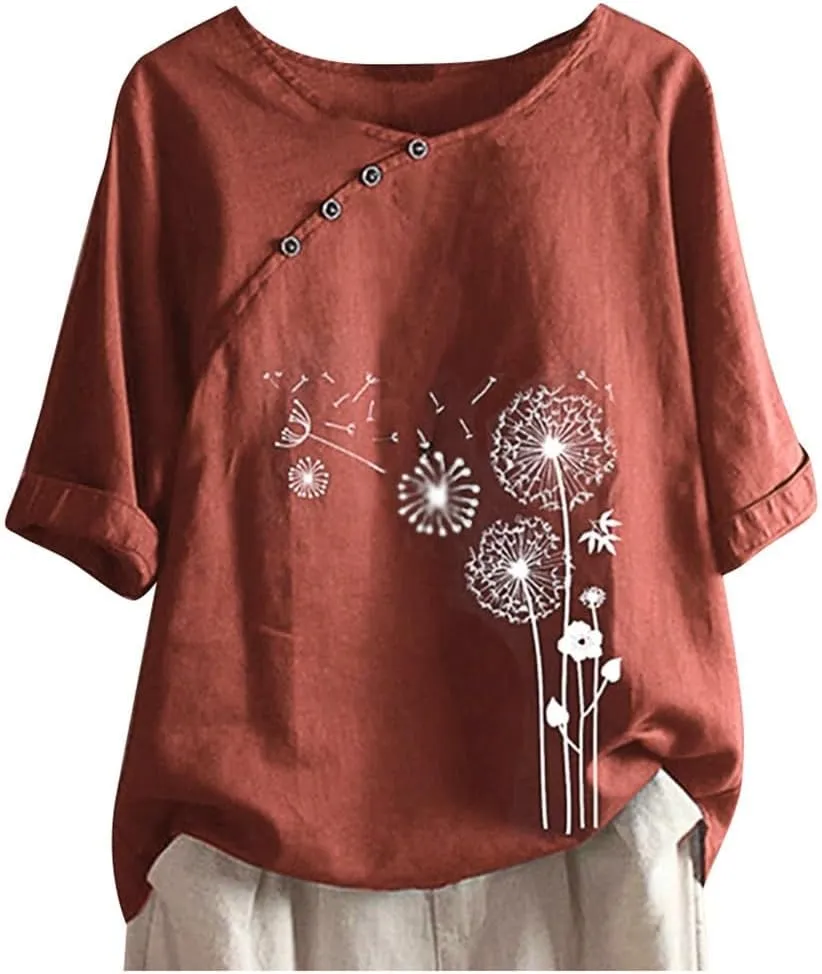 Linen Mens Shirts Summer Tops for Women 2025 Trendy Vacation 3XLt Shirts for Men Big and Tall Funny
