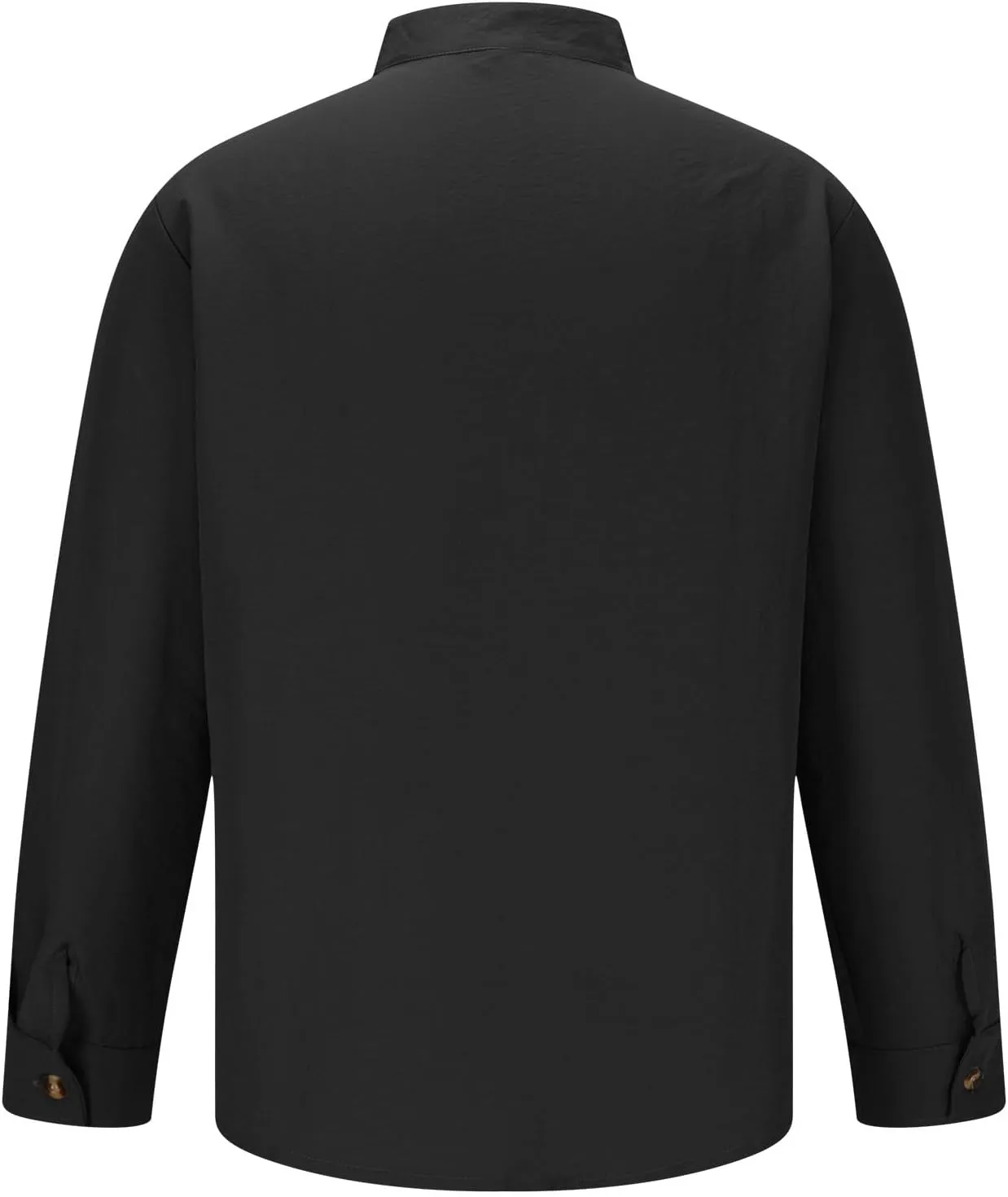 Linen Shirt Mens Long Sleeve Solid Color Button Down Beach Tees Shirts Hawaiian Fashion Casual Relaxed Loose Blouses