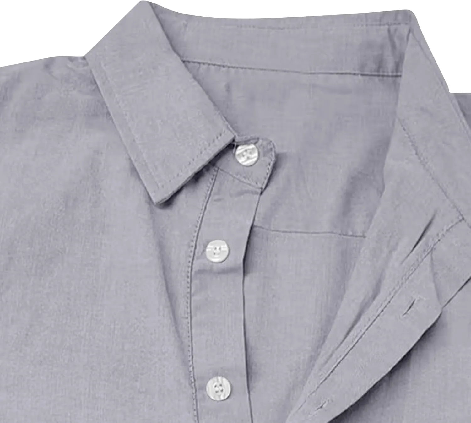 Linen Shirts Men Long Sleeve Cotton Button Down Solid Color Dress Shirt Lapel Trendy Casual Comfy Summer Tees Blouses