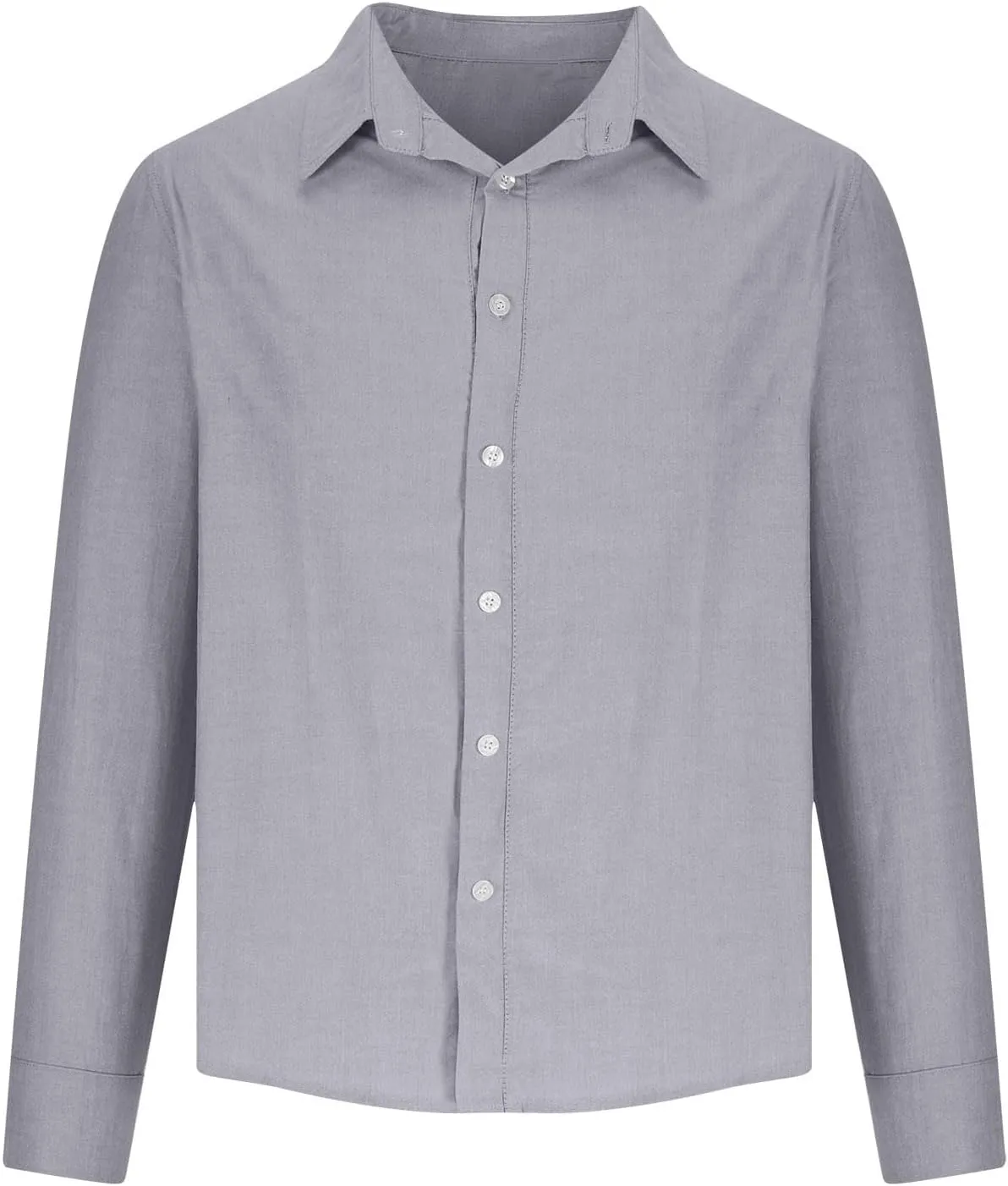 Linen Shirts Men Long Sleeve Cotton Button Down Solid Color Dress Shirt Lapel Trendy Casual Comfy Summer Tees Blouses