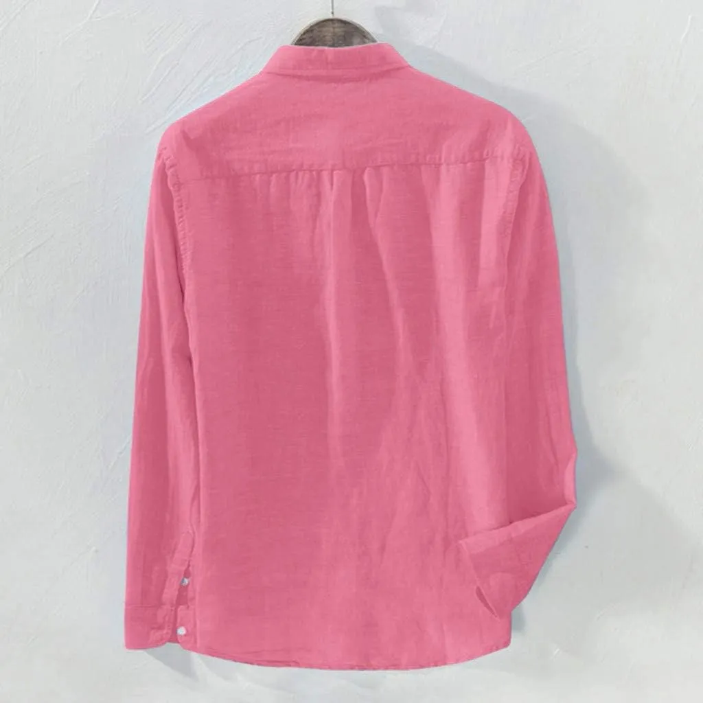 Linen Shirts,Long Sleeve Loose Plus Size Shirt Baggy 2024 Trendy Casual T-Shirt Pocket Blouse Tees Top