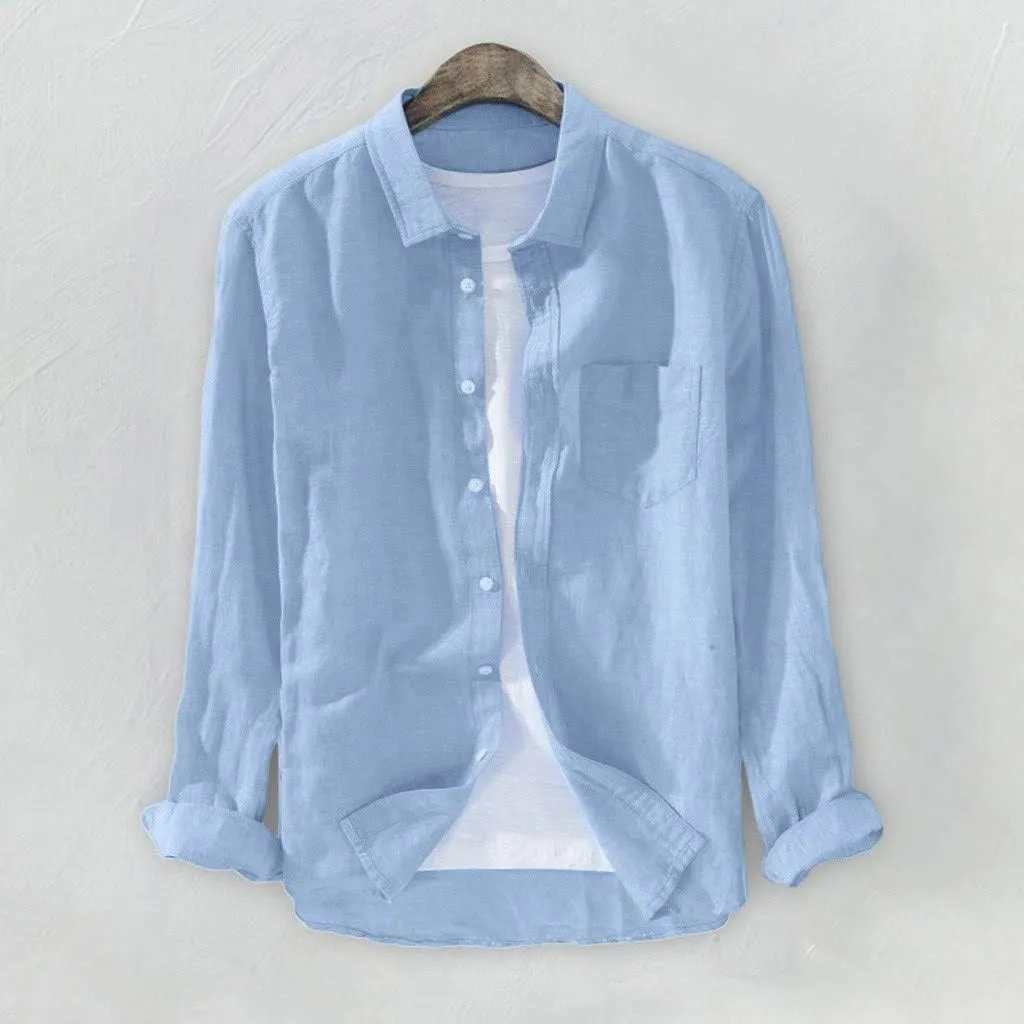 Linen Shirts,Long Sleeve Loose Plus Size Shirt Baggy 2024 Trendy Casual T-Shirt Pocket Blouse Tees Top