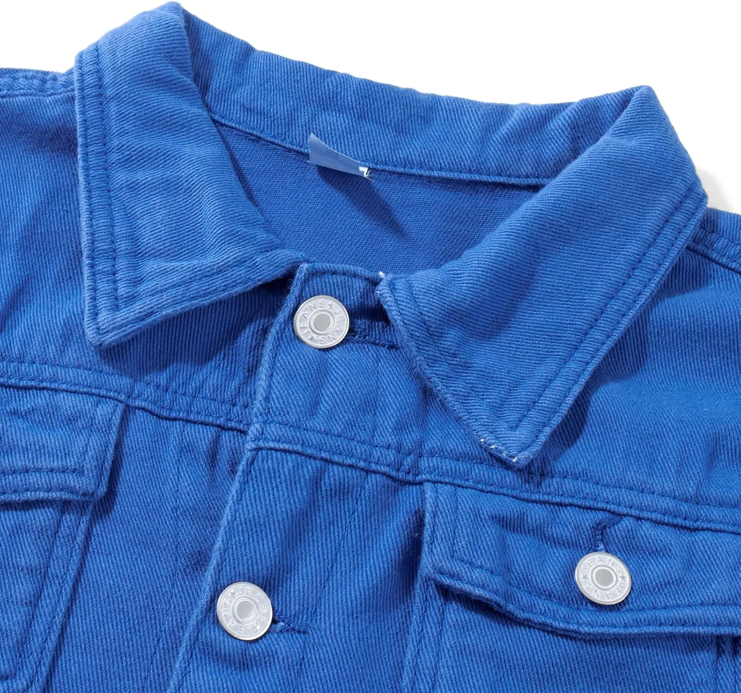 lisenraIn Jean Jackets for Women Fashion Basic Long Sleeve Button Down Denim Jacket Lightweight Cropped Jean Jacket