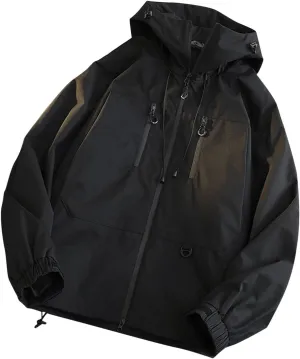 Lmdudan Women Rain Jacket Lightweight Waterproof Coat Hooded Jackets Lightweight Windbreaker Raincoat Outwear with Pockets