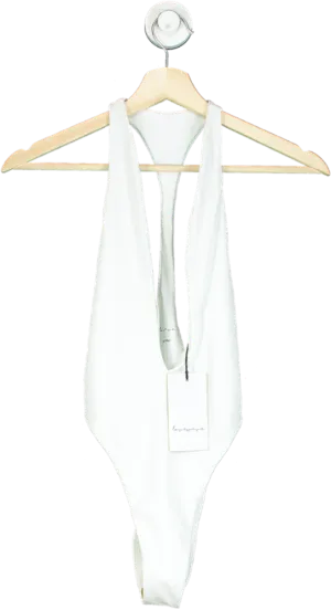 Love Wave White Plunge Swimsuit XS