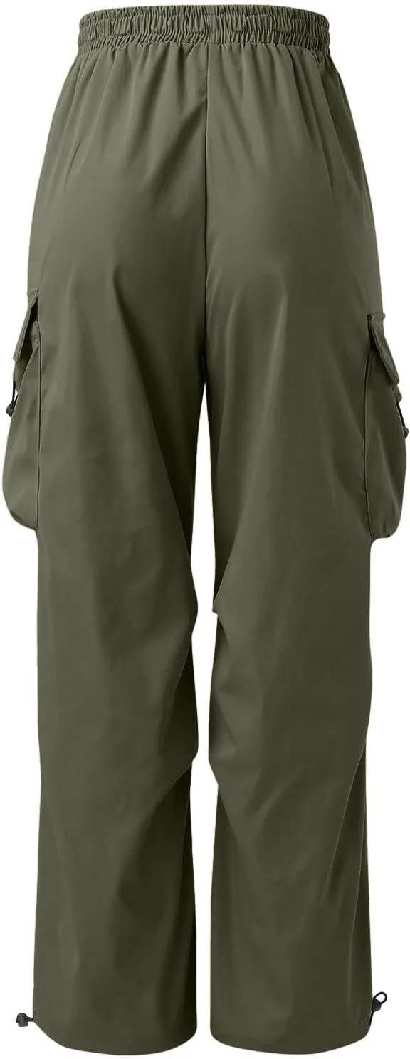 Men Baggy Cargo Pants Trendy Casual Parachute Pants Loose Harem Joggers Streetwear Drawstring Sweatpants with Pocket