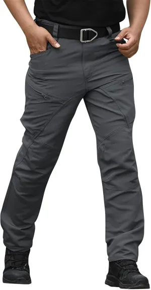 Men Cargo Pants Baggy Casual Work Pants Water Resistant Straight Trousers Hiking Multi Pockets Tactical Pants