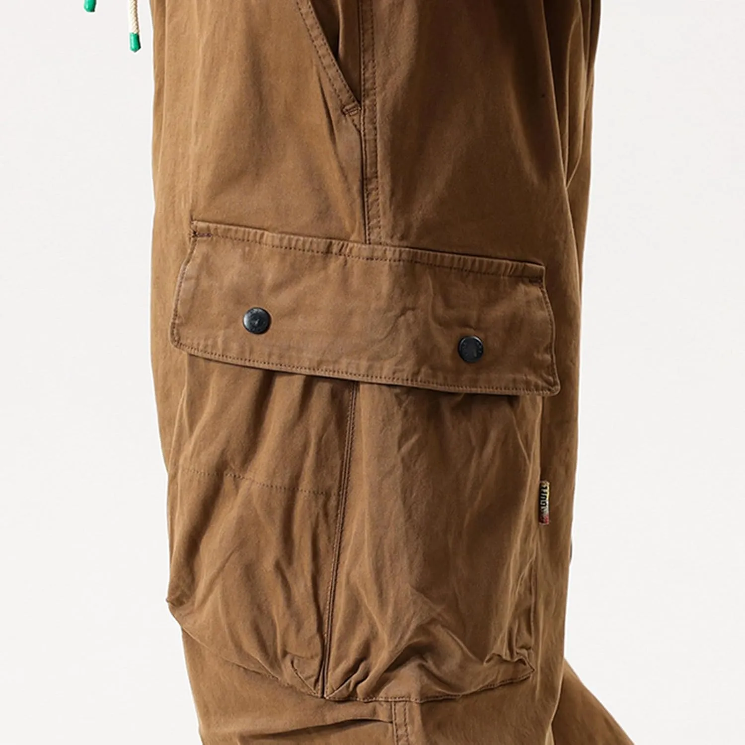 Men Cargo Pants Casual Elastic Waist Pants Loose Fit Jogger Pants Outdoor Hiking Pants Athletic Gym Pants