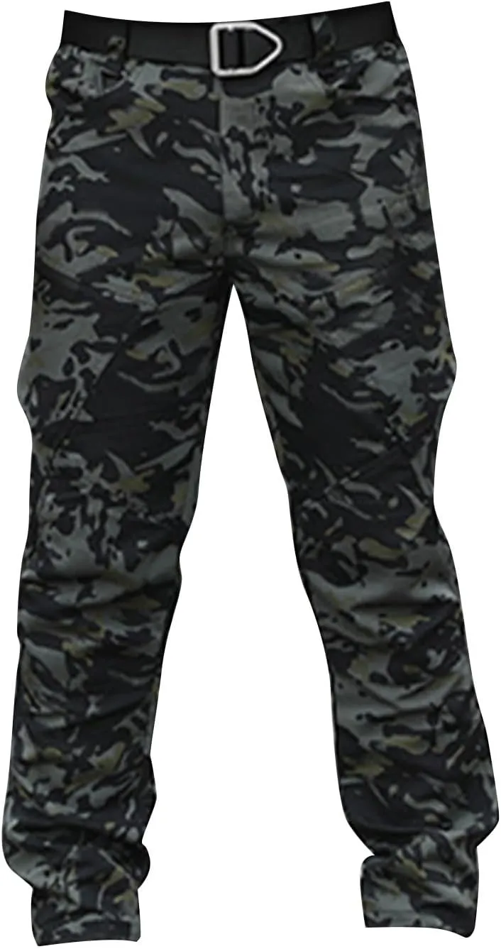 Men Cargo Pants, Tactical Pants, Baggy Outdoor Waterproof Hiking Work Pants Stretch Multi Pockets Lightweight Classic