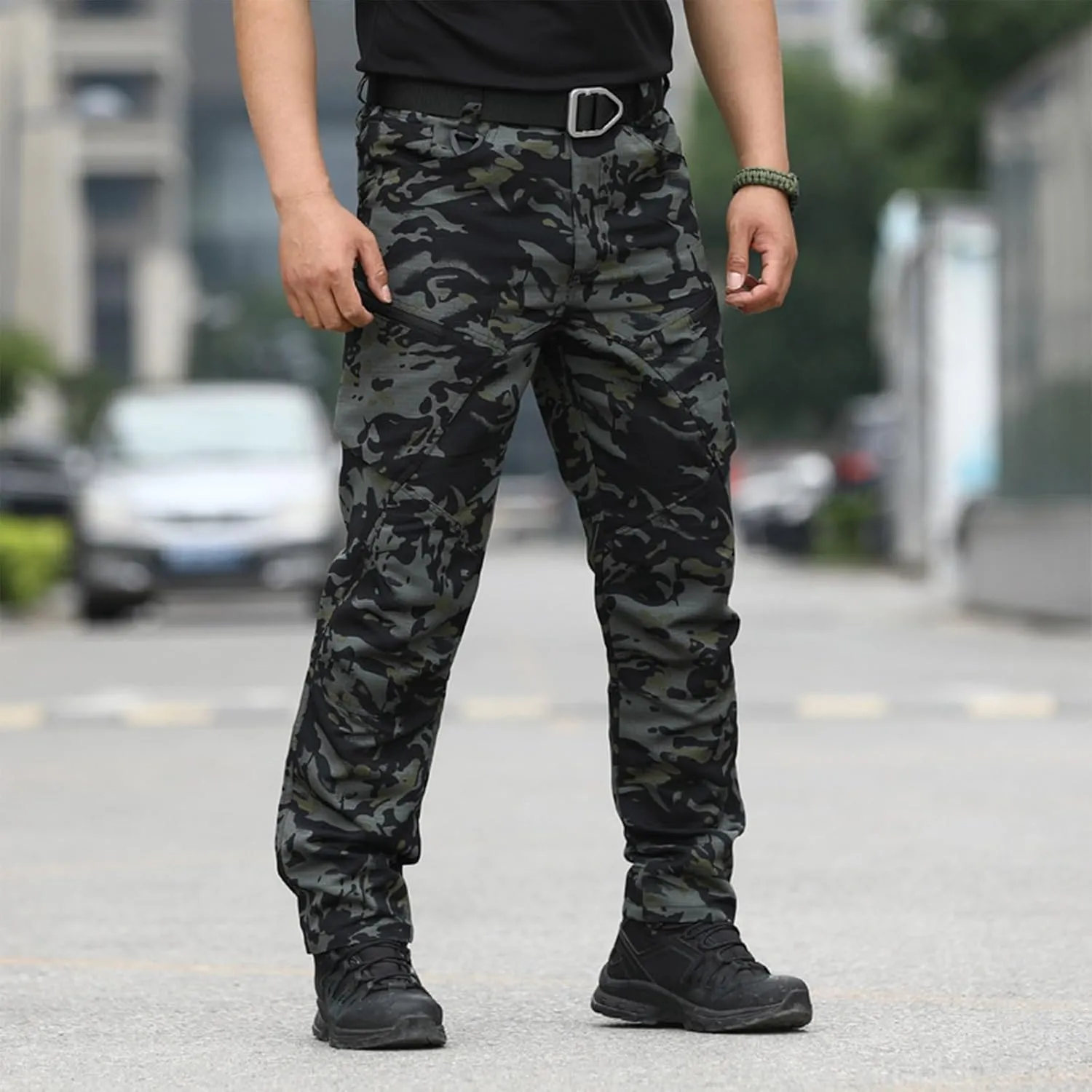 Men Cargo Pants, Tactical Pants, Baggy Outdoor Waterproof Hiking Work Pants Stretch Multi Pockets Lightweight Classic