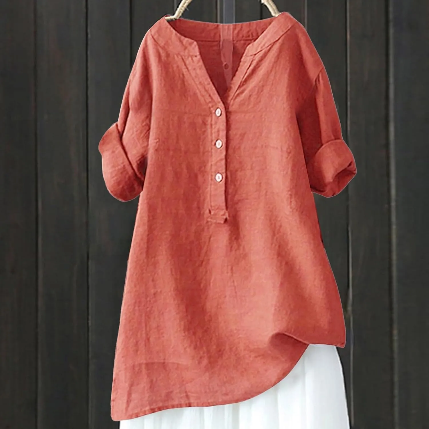 Men Linen Shirt Slim Fit Short Sleeve White Linen Short Sleeve Blouse Summer Tops Trendy