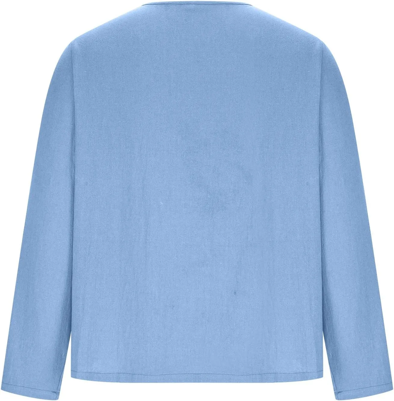 Men Linen Shirts Long Sleeve V Neck Cotton Comfy Spring Tees Shirt Solid Color Loose Fashion Sport 2025 Blouses Tops
