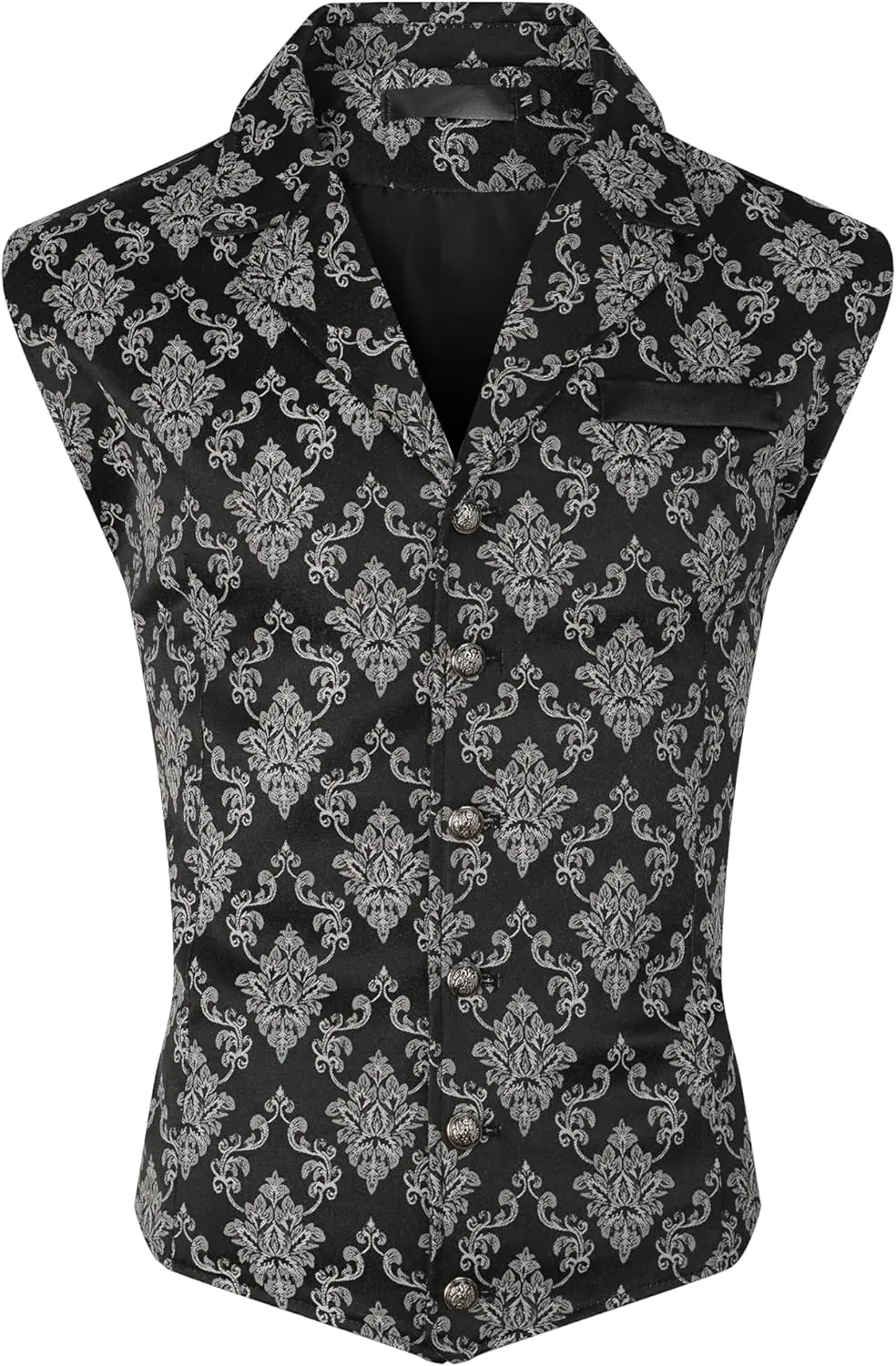 Men Paisley Suit Victorian Vest Steampunk Gothic Waistcoat Floral Vampire Tuxedo Renaissance Goth