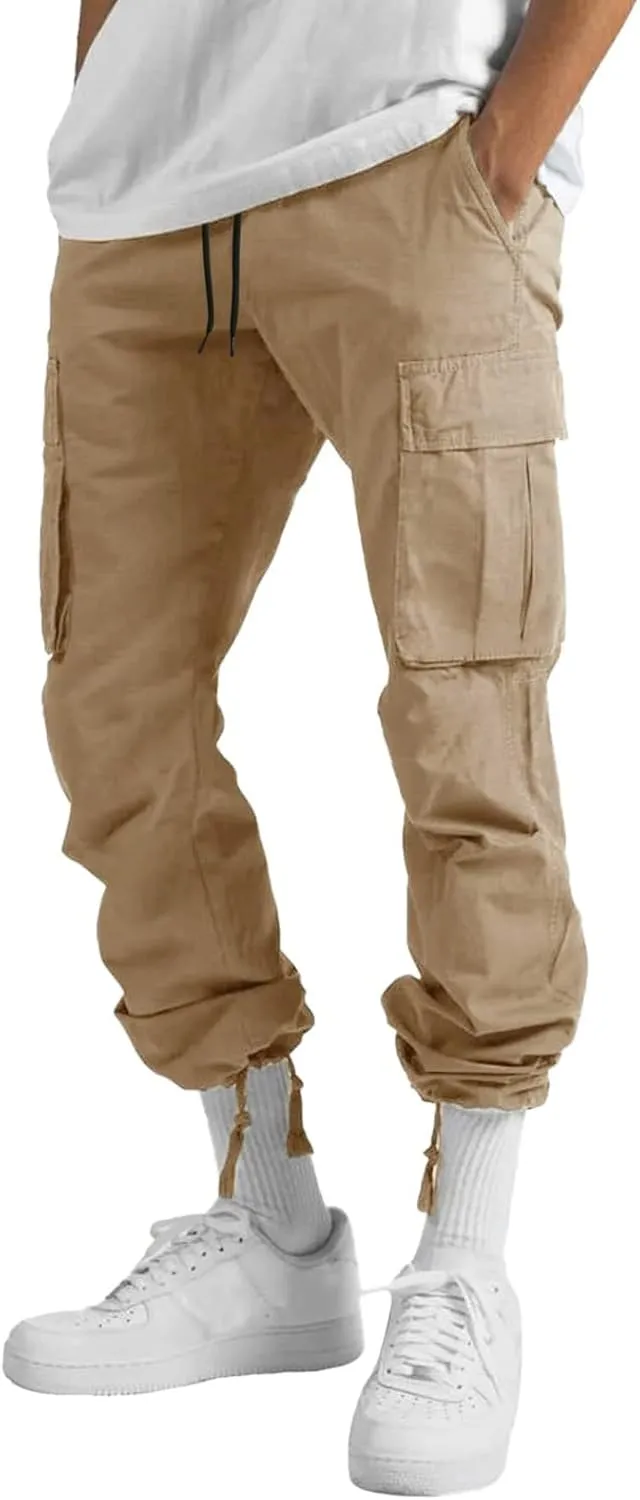 Men Tactical Cargo Pants Outdoor Lightweight Military Combat Trousers Gym Training Workout Joggers Sweatpants Trousers