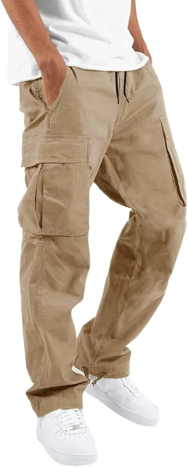 Men Tactical Cargo Pants Outdoor Lightweight Military Combat Trousers Gym Training Workout Joggers Sweatpants Trousers