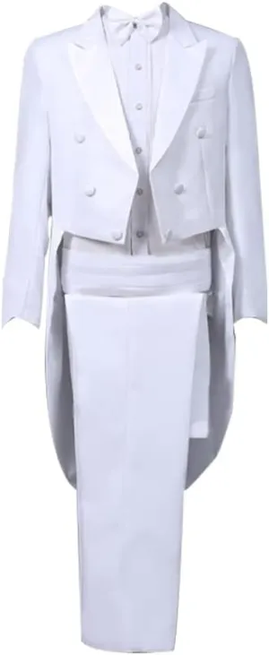 Men Tuxedo Suits Slim Fit Formal Magician Costume Tailcoat Jacket Musician Blazer Coats Prince Party Blazer Embroidery Court